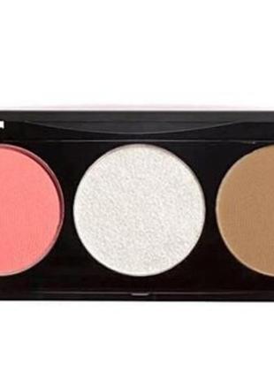 Палетка румян и хайлайтеров для лица focallure blush & highlight makeup palette 04 multicolour, 10.5 г