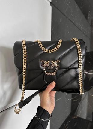 Сумка pinko puff black / gold