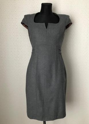 Оригинальное шерстное платье в бизнес стиле от дорогого ted baker, размер 2, укр 42-44-46