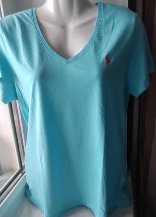 Футболка pima cotton бренду ralph lauren sport uk 14 eur 42