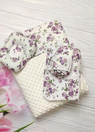 Комплект в коляску 4 в 1 для дівчинки