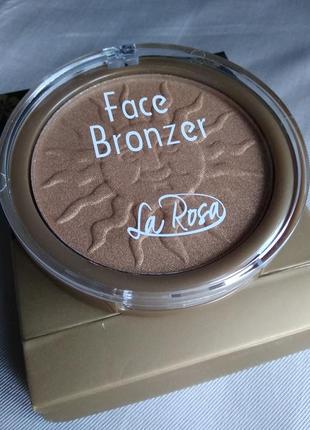 Бронзер сяючий із шимером la rosa face bronzer