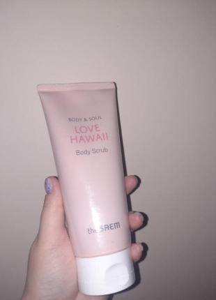 Скраб для тела the saem body & soul love hawaii body scrab с экстрактом гибискуса, 200 мл