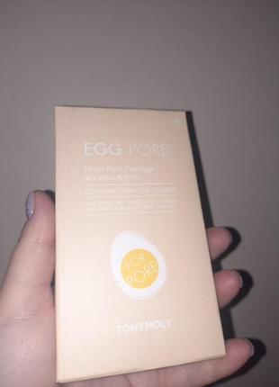 Пластырь для носа против черных точек tony moly egg pore nose pack, 7 шт