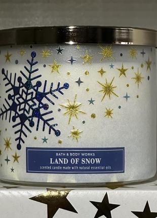 Парфумована свічка land of snow від bath and body works