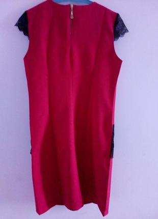 Стильное красное платье4 фото
