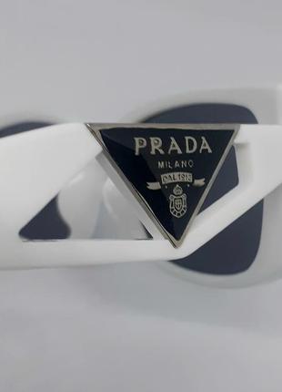 Prada модні жіночі сонцезахисні окуляри білі6 фото