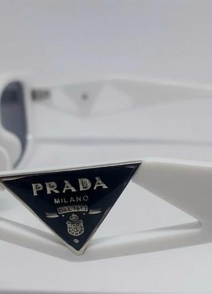 Prada модні жіночі сонцезахисні окуляри білі4 фото