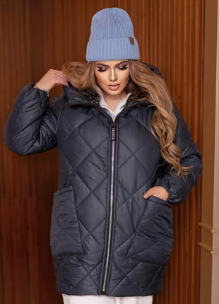 Удлиненная куртка женская зима батал 4 цвета 796 /севгм