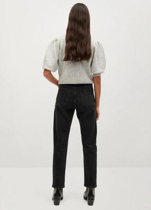 Черные прямые джинсы от mango, 38, 42р, испания4 фото