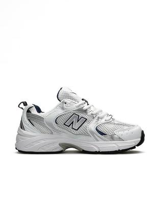 Женские кроссовки new balance 530 white silver navy7 фото