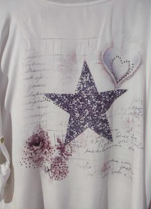 Гарнентка італійська натуральна кофтинка лонгслів кофта блуза блузка розмір 50-52-543 фото
