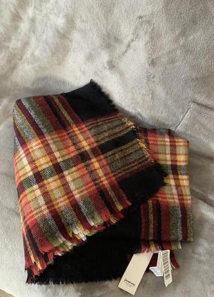 Теплый большой шарф плед stradivarius оригинал