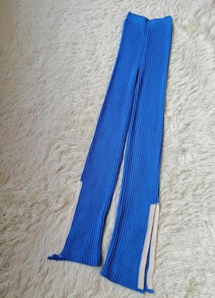 Длинные вязаные брюки-палаццо в рубчик разные цвета турция довгі в'язані штани-палаццо в рубчик різн2 фото