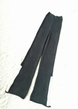 Длинные вязаные брюки-палаццо в рубчик разные цвета турция довгі в'язані штани-палаццо в рубчик різн1 фото