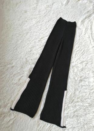 Длинные вязаные брюки-палаццо в рубчик разные цвета турция довгі в'язані штани-палаццо в рубчик різн3 фото