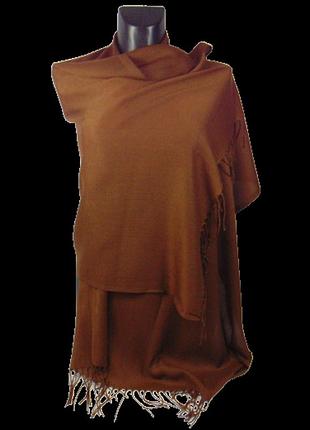 Палантин шарф однотонный ozsoy коричневый