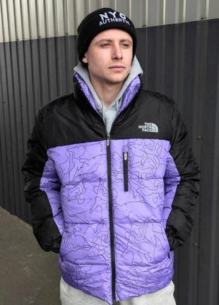 Пуховик the north face black/violet