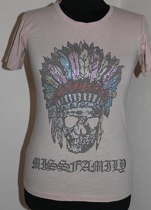 Футболка оздоблена камінням miss family