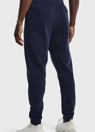 Мужские темно-синие спортивные штаны ua essential fleece jogger3 фото