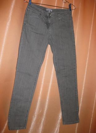 Прямые плотные джинсы брюки кюлоты серые river island км1441 маленький размер2 фото
