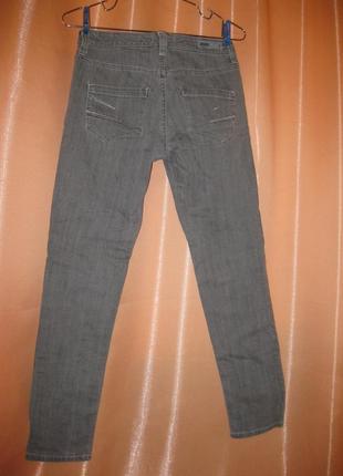 Прямые плотные джинсы брюки кюлоты серые river island км1441 маленький размер5 фото