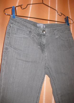 Прямые плотные джинсы брюки кюлоты серые river island км1441 маленький размер3 фото