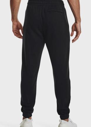 Under armour чоловічі чорні спортивні штани ua essential fleece jogger3 фото