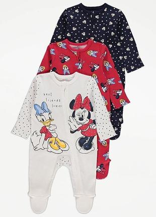 Чоловічки преміум чоловічки george disney minnie mouse сліпи 0-1 міс, 50-56 см