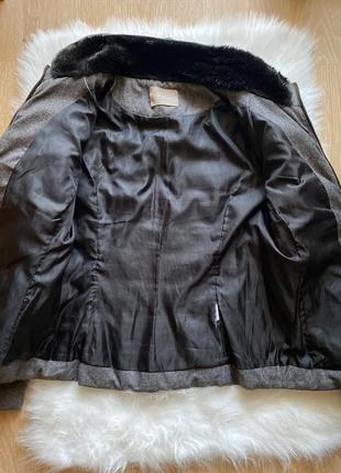 Польская стеганая куртка orsay s - m серая деми3 фото
