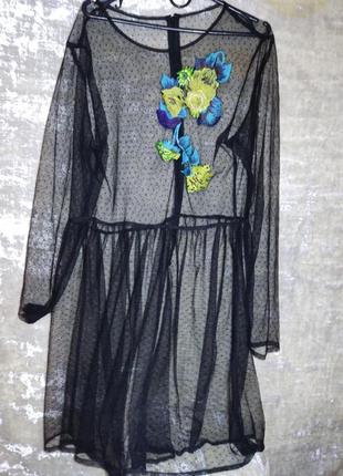 Сукня сітка з вишивкою2 фото