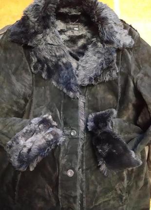 Стильная замшевая дубденка, пальто на меху от h&m8 фото