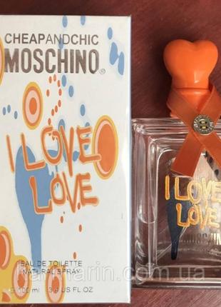 Женская парфюмированная вода moschino cheap & chic i love love, 100 ml