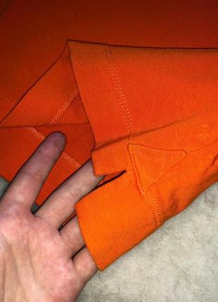 Футболка яркая оранжевая насыщенная оверсайз плотная трехнитка свободная10 фото