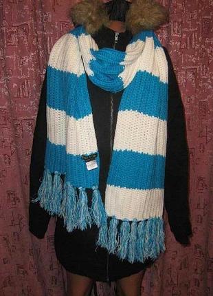 Шарф довший вязаний