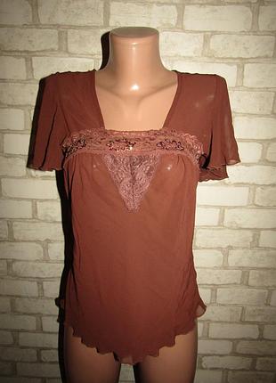 Тонка футболка р-р с-м стрейч