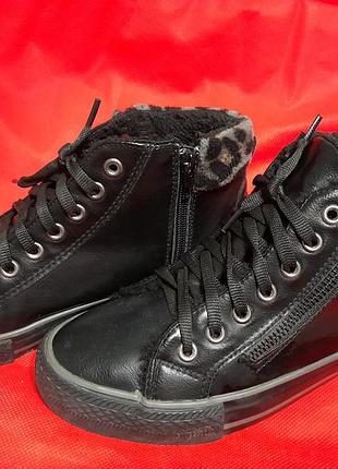 Хайтопи єврозима черевики шкіра  хутро inspired 38-39 25 см устілка