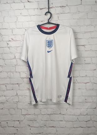 Чоловіча футболка майка футбольна збірна англії біла з логотипом nike england футбол