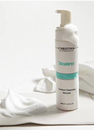 Очищуючий мус christina unstress comfort cleansing mousse2 фото