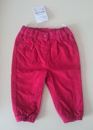 Штани для дівчинки ошатні джинси для дівчинки бавовна вельвет 74 см c&a німеччина