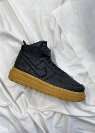 Кросівки nike air force 1 gore-tex black\brown2 фото