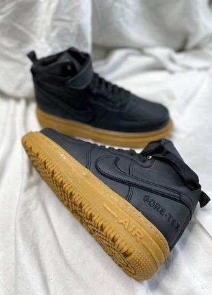 Кросівки nike air force 1 gore-tex black\brown5 фото