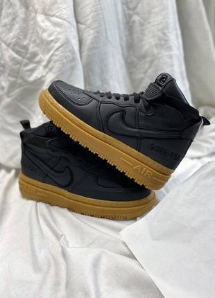 Кросівки nike air force 1 gore-tex black\brown1 фото