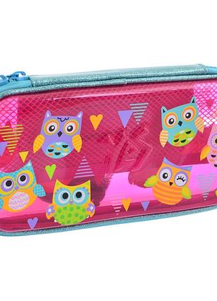 Пенал "yes" твердий пластиковий 3d hp-07 532322 "funny owls", шт