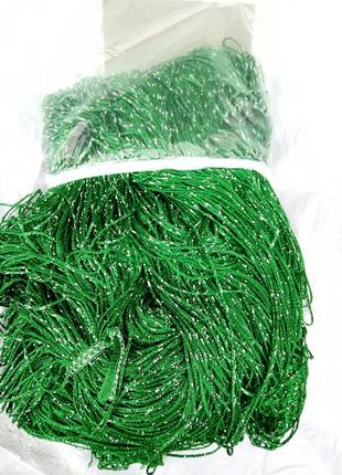 Штори нитки з люрексом зеленого кольору 300*300 см2 фото