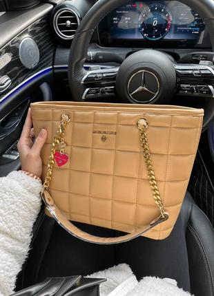 Женская сумка michael kors shopper beige