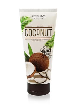 Шампунь для восстановления волос new life кокос 200мл
