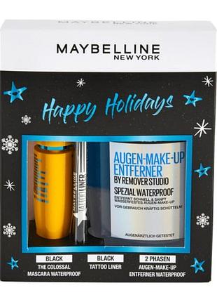 Подарочный набор maybelline happy holidays тушь подводка карандаш