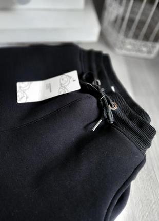 Женские теплые зимние брюки черные спортивные джогеры на худую высокую девушку 170 - 175 см5 фото