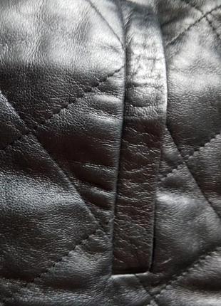 Стёганая утепленная кожанная куртка3 фото